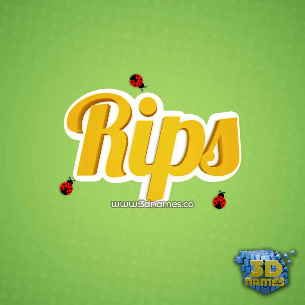 rips in Ladybugs style - 3D name wallpaper