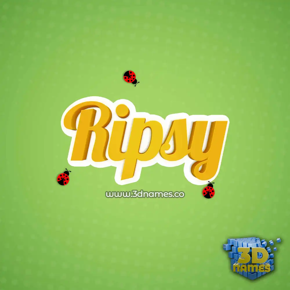 ripsy in Ladybugs style - 3D name wallpaper