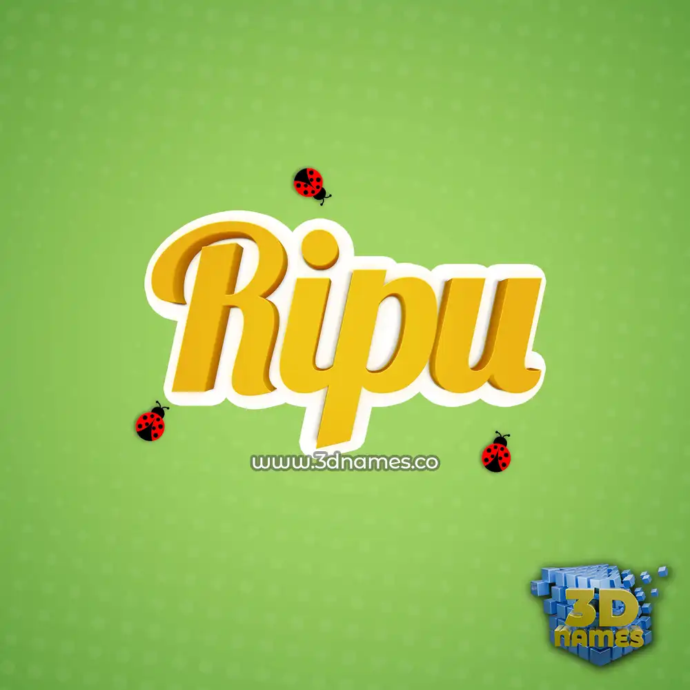 ripu in Ladybugs style - 3D name wallpaper