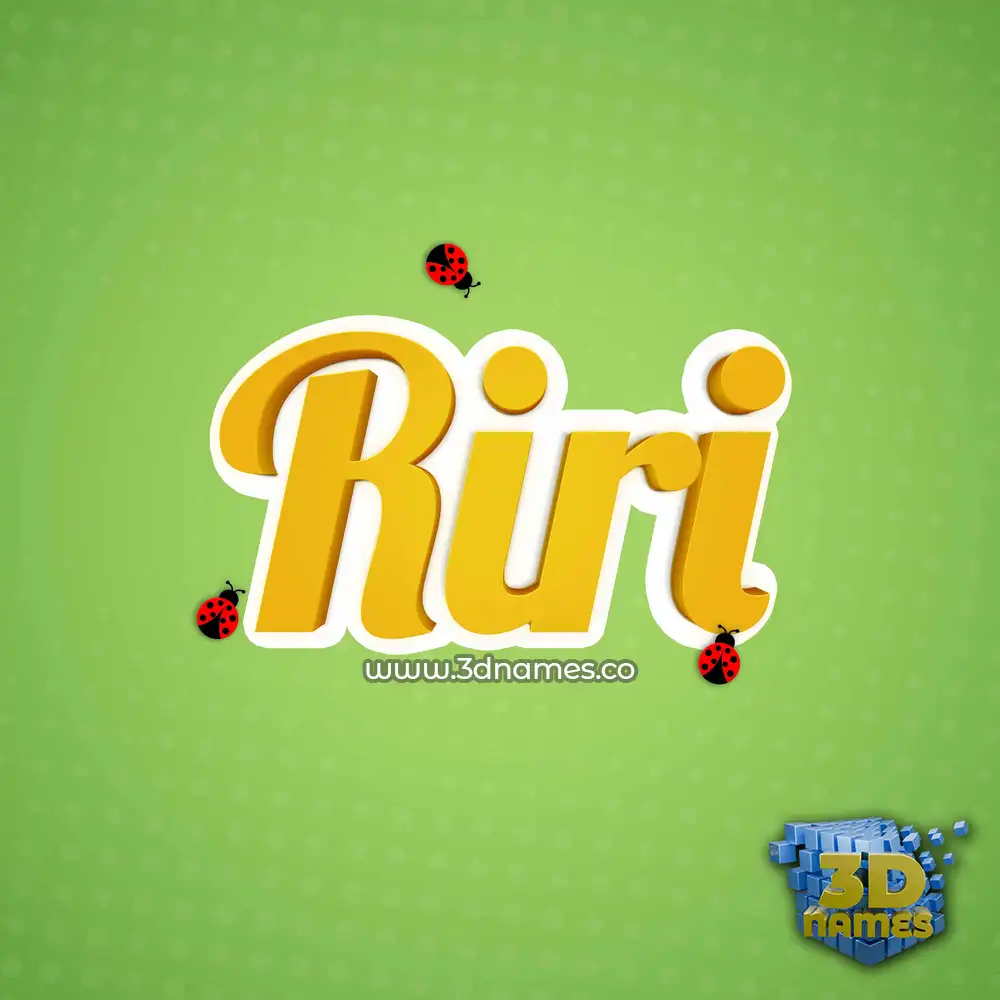 riri in Ladybugs style - 3D name wallpaper
