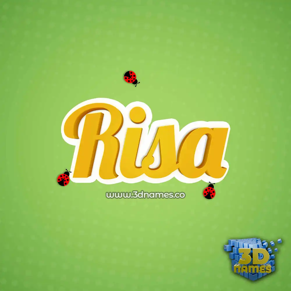 risa in Ladybugs style - 3D name wallpaper