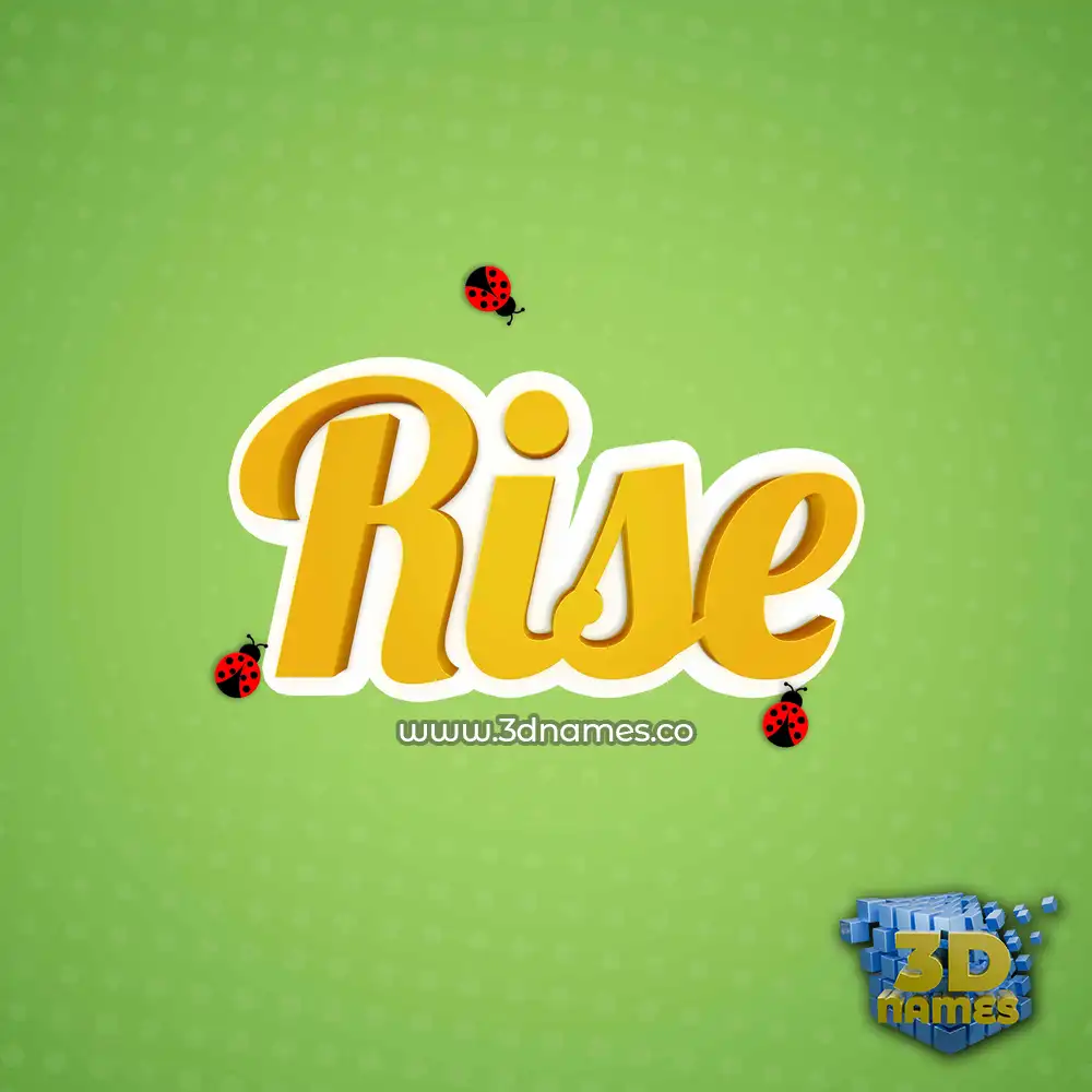 rise in Ladybugs style - 3D name wallpaper