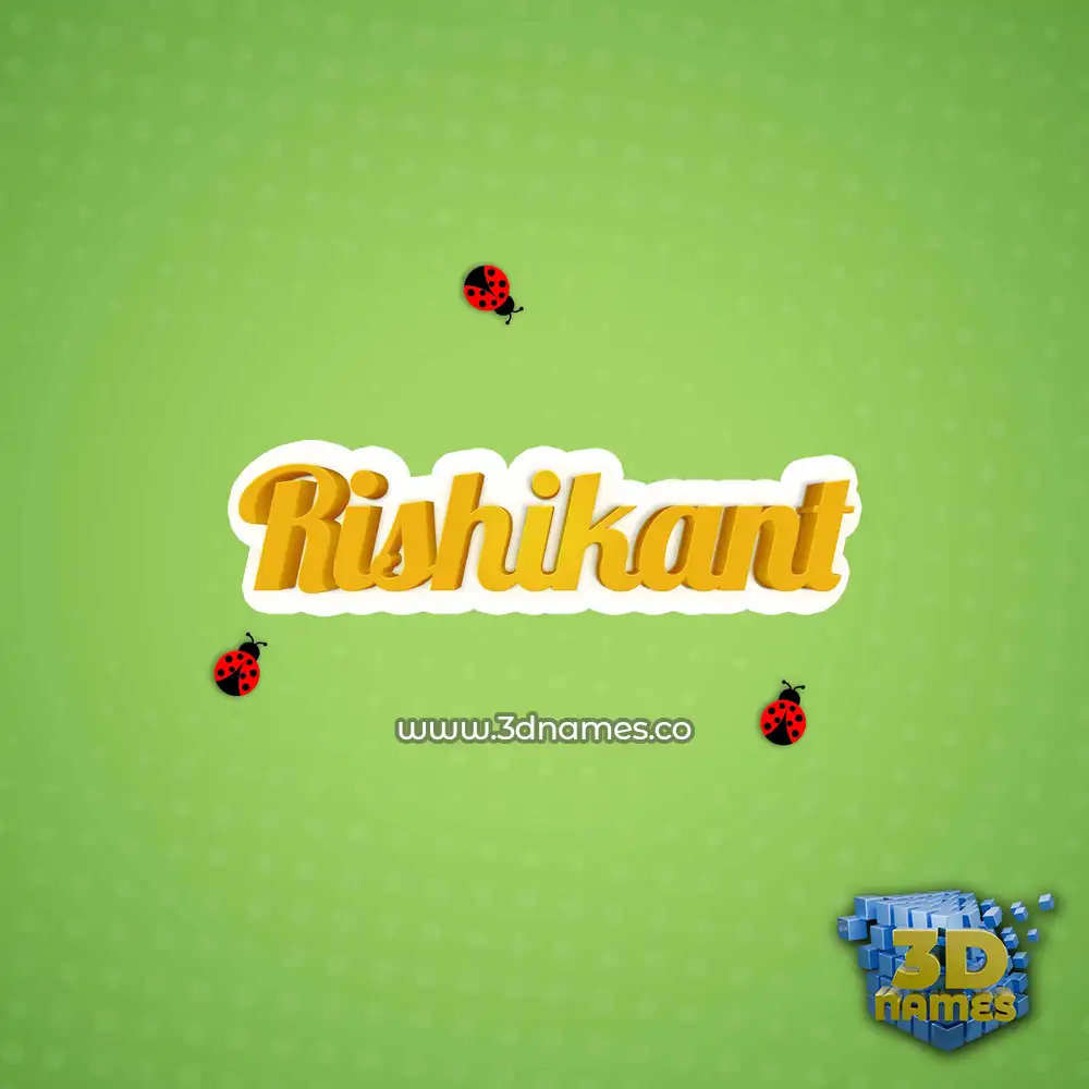 rishikant in Ladybugs style - 3D name wallpaper