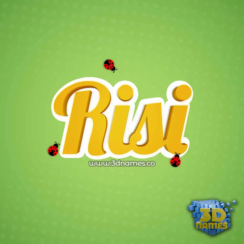 risi in Ladybugs style - 3D name wallpaper