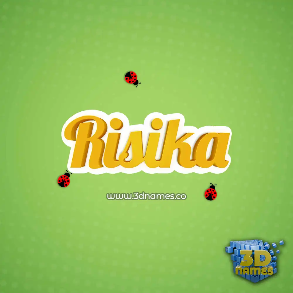 risika in Ladybugs style - 3D name wallpaper