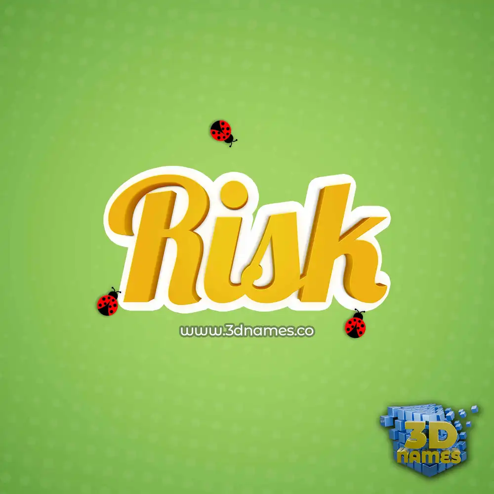 risk in Ladybugs style - 3D name wallpaper