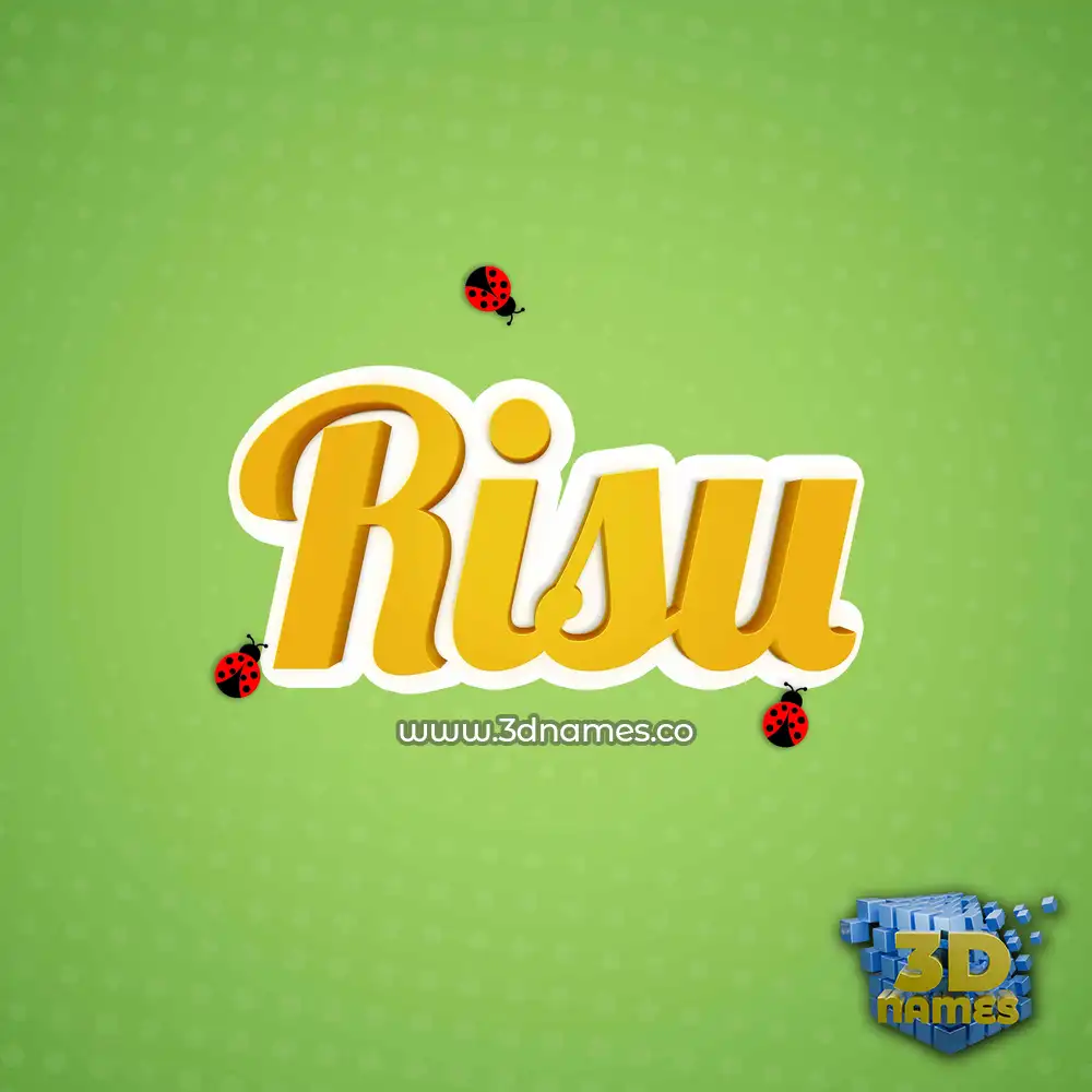 risu in Ladybugs style - 3D name wallpaper