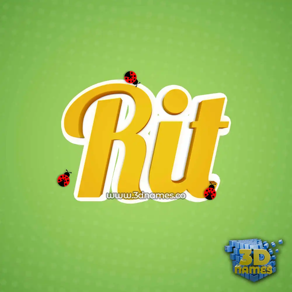 rit in Ladybugs style - 3D name wallpaper