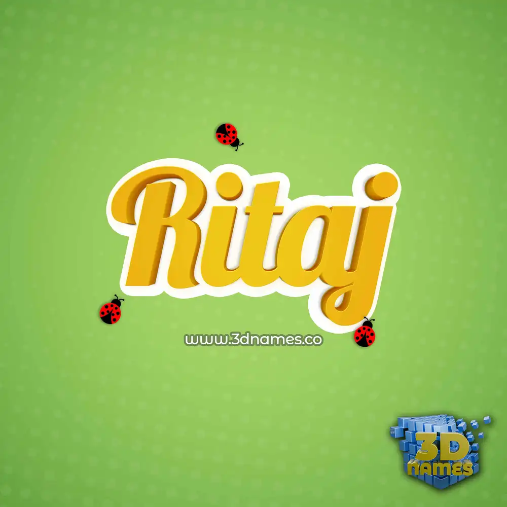 ritaj in Ladybugs style - 3D name wallpaper