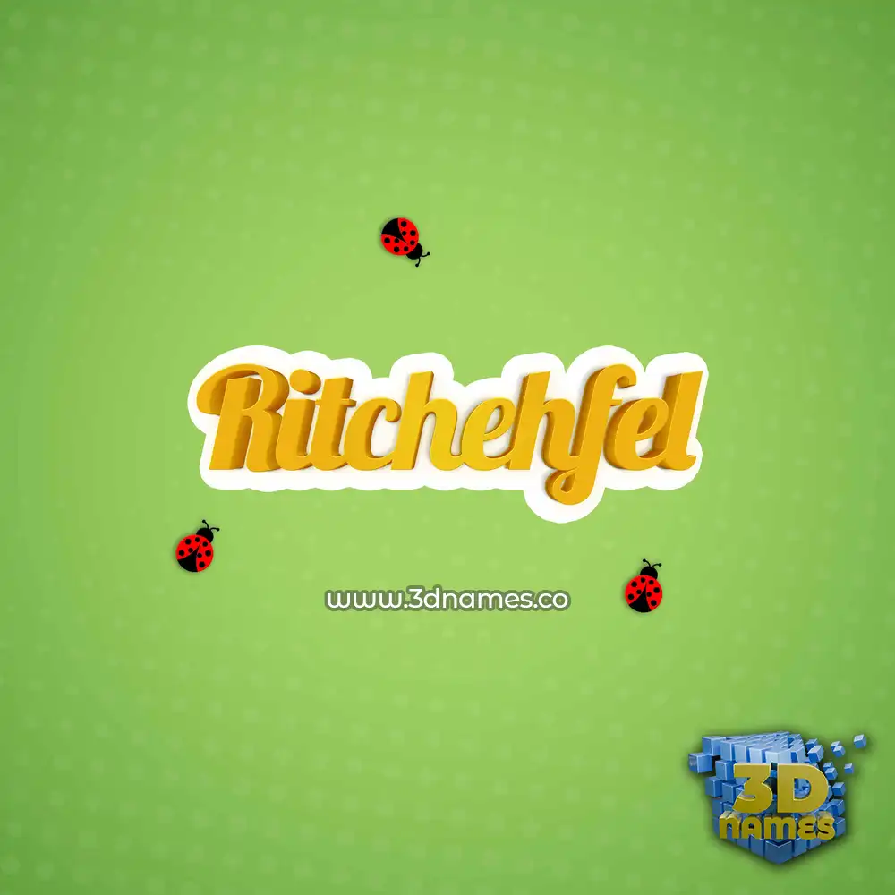ritchehfel in Ladybugs style - 3D name wallpaper