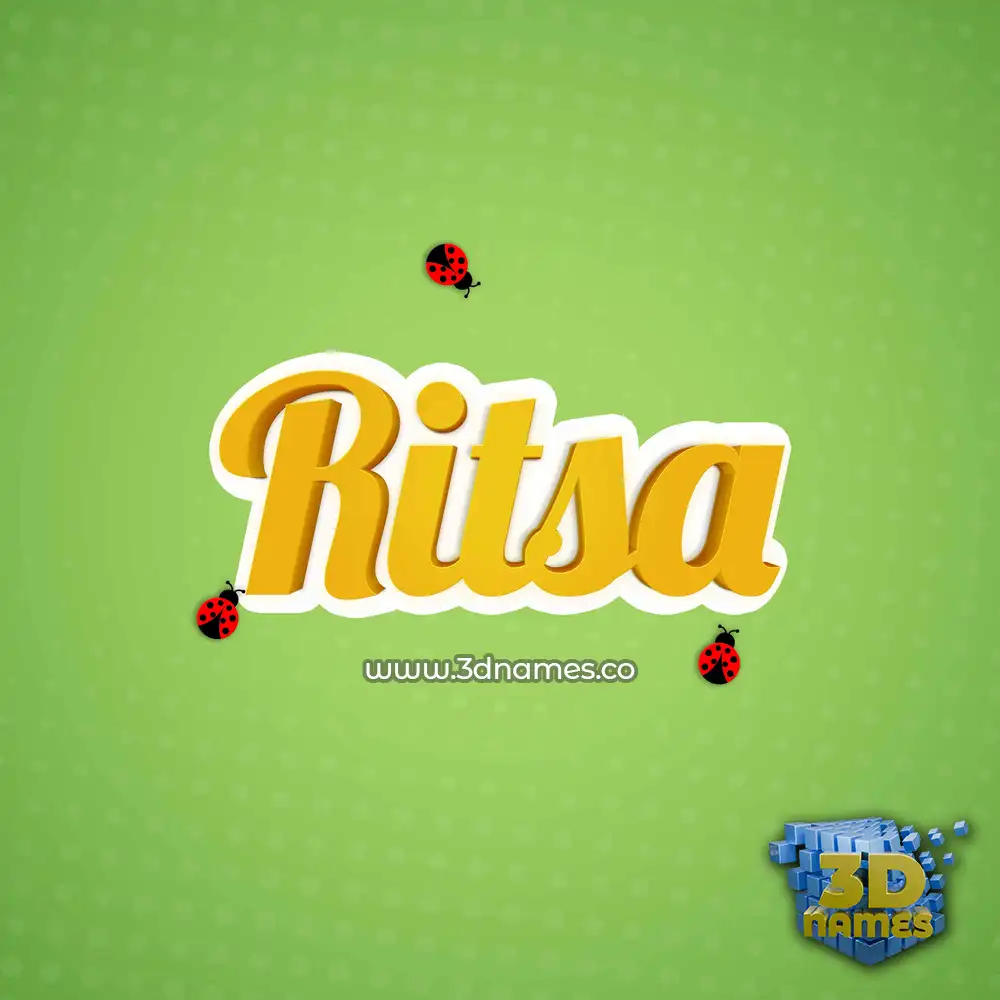 ritsa in Ladybugs style - 3D name wallpaper