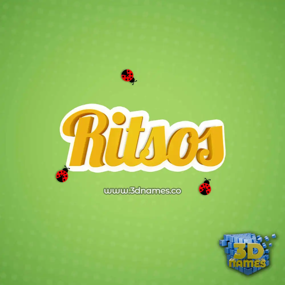 ritsos in Ladybugs style - 3D name wallpaper