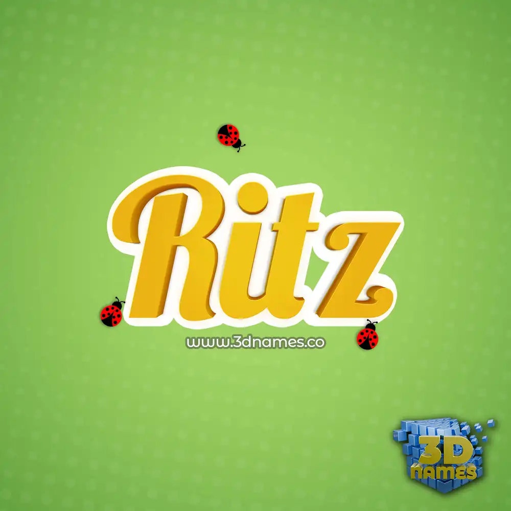 ritz in Ladybugs style - 3D name wallpaper