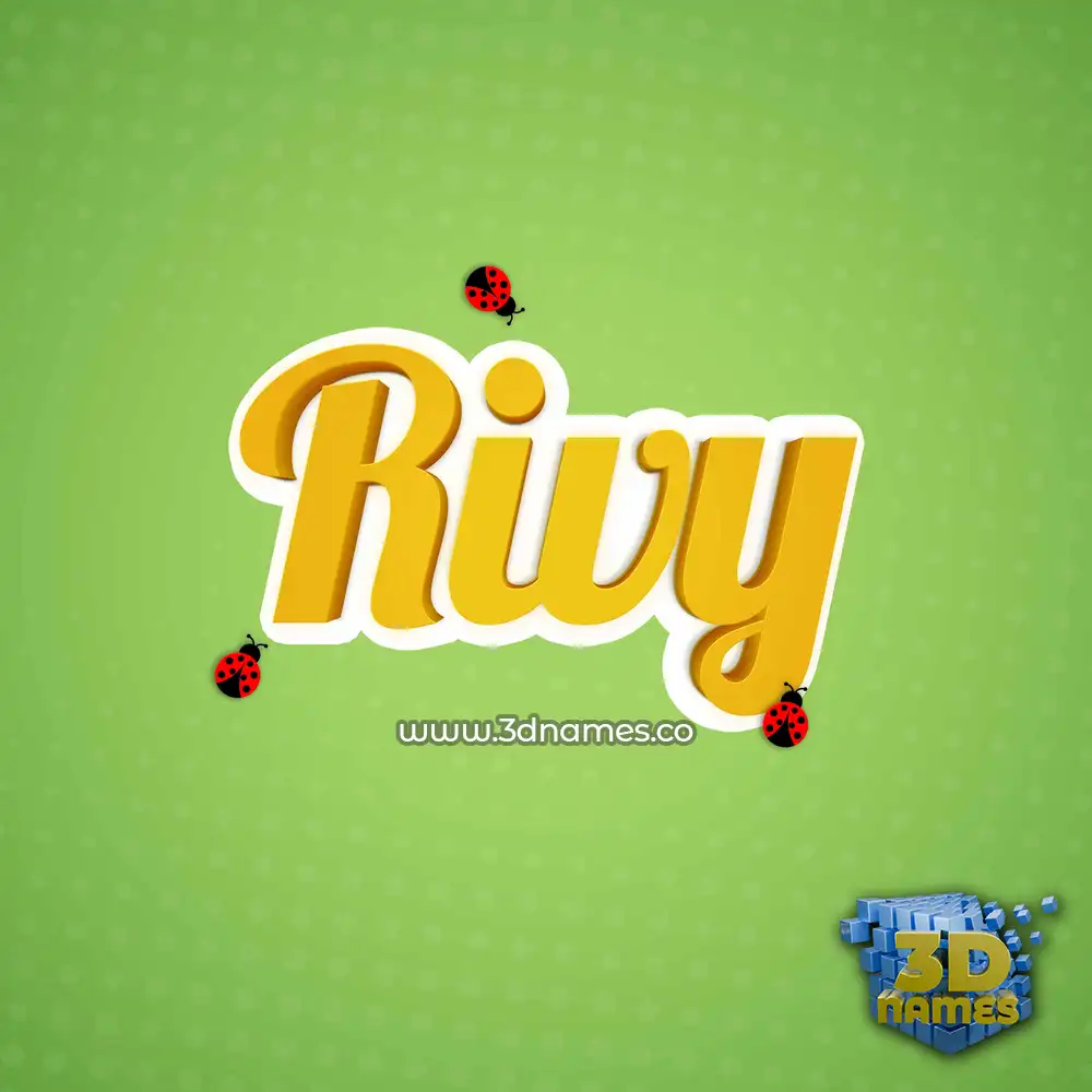 rivy in Ladybugs style - 3D name wallpaper
