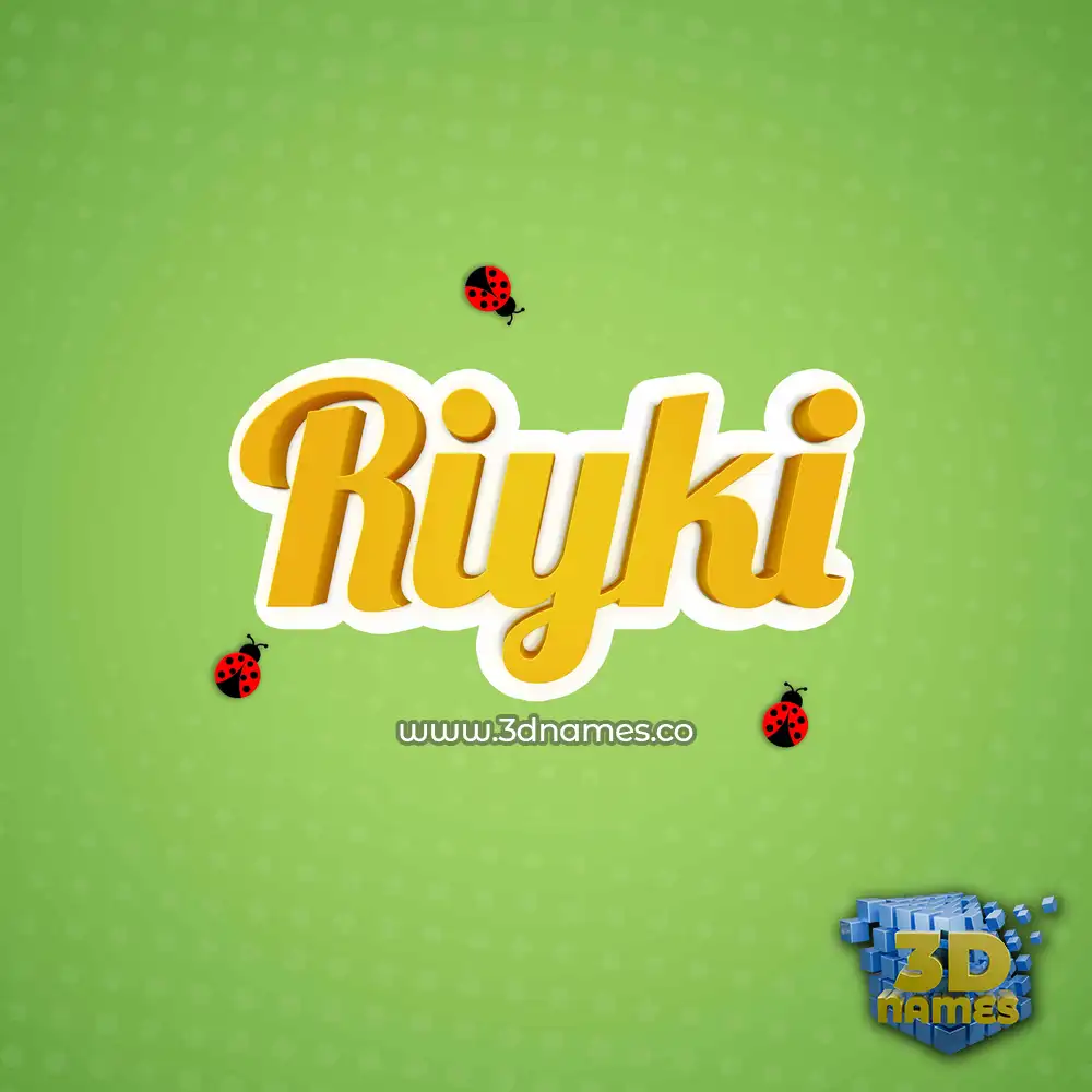 riyki in Ladybugs style - 3D name wallpaper
