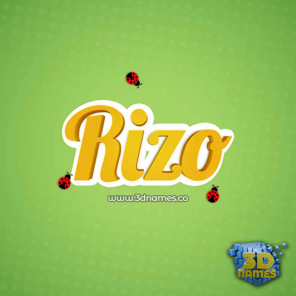 rizo in Ladybugs style - 3D name wallpaper