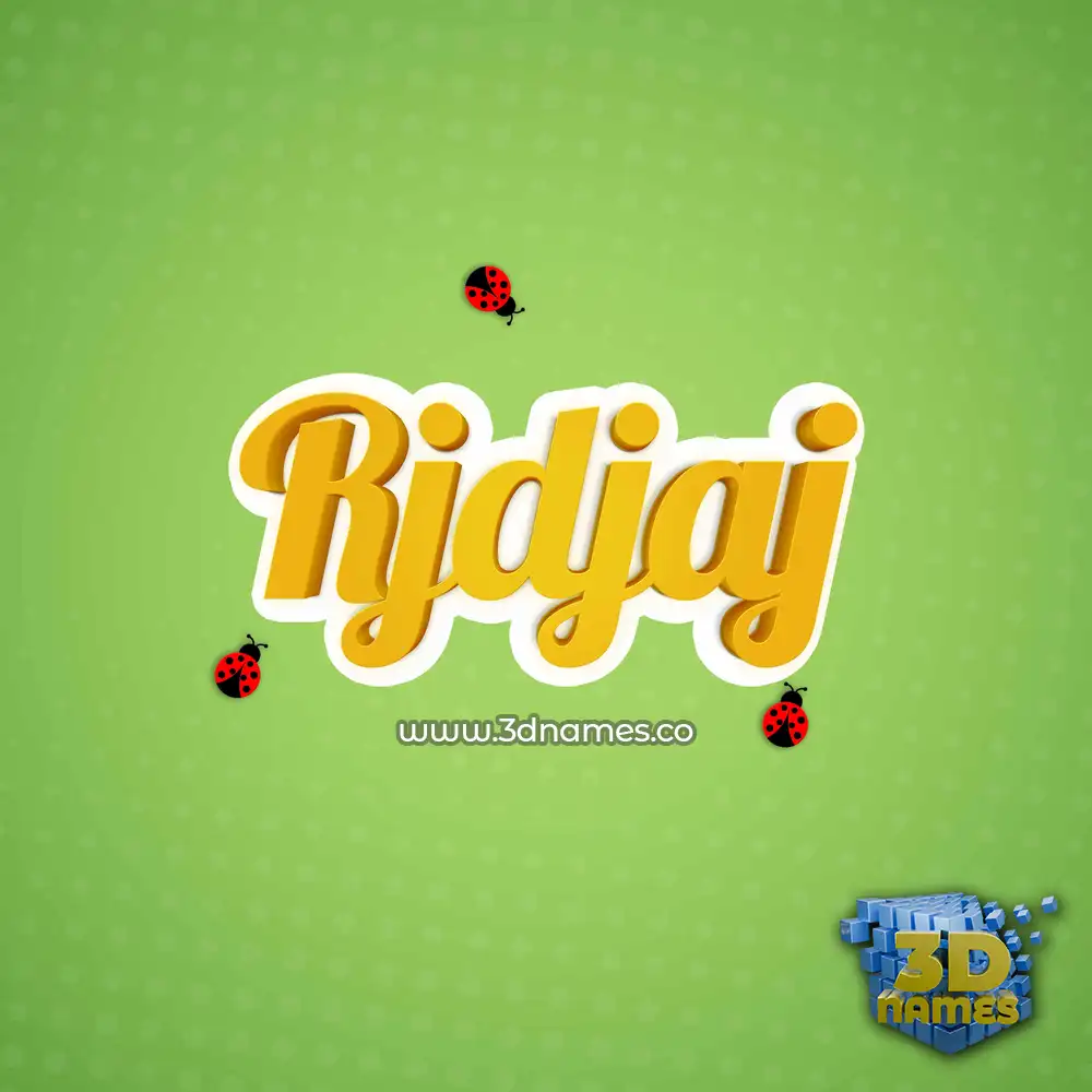 rjdjaj in Ladybugs style - 3D name wallpaper