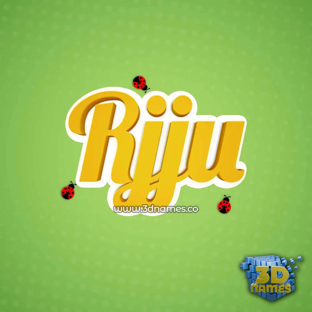 rjju in Ladybugs style - 3D name wallpaper