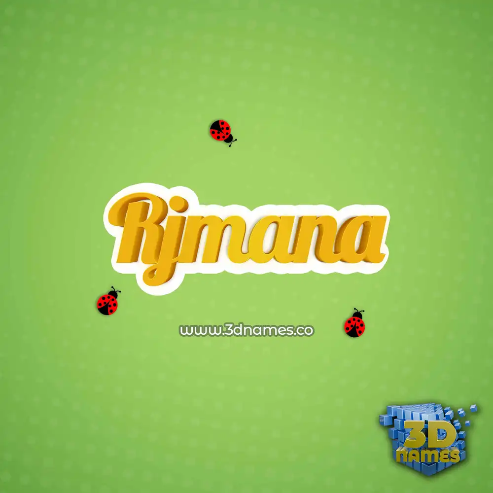rjmana in Ladybugs style - 3D name wallpaper