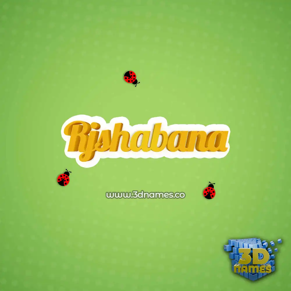 rjshabana in Ladybugs style - 3D name wallpaper
