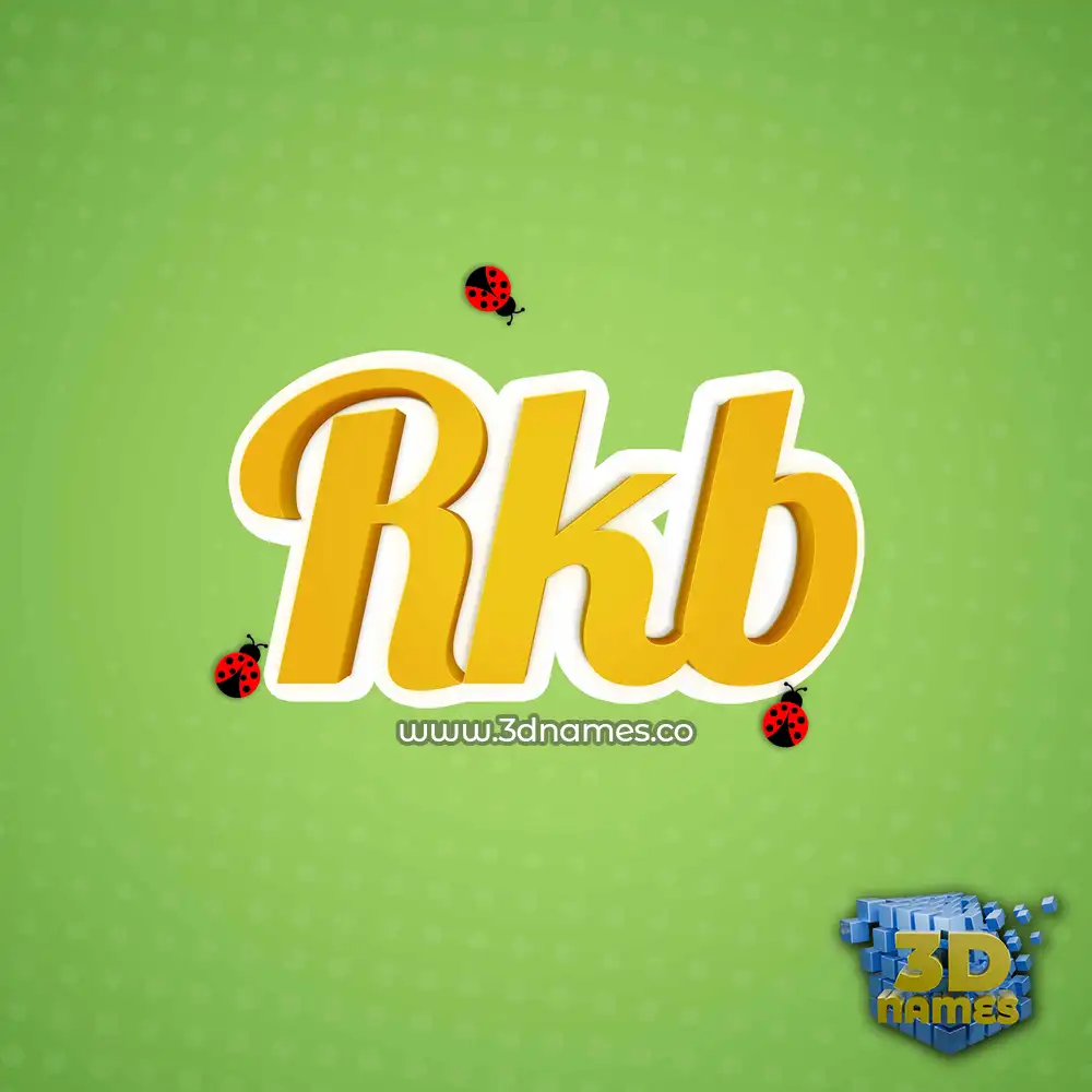 rkb in Ladybugs style - 3D name wallpaper