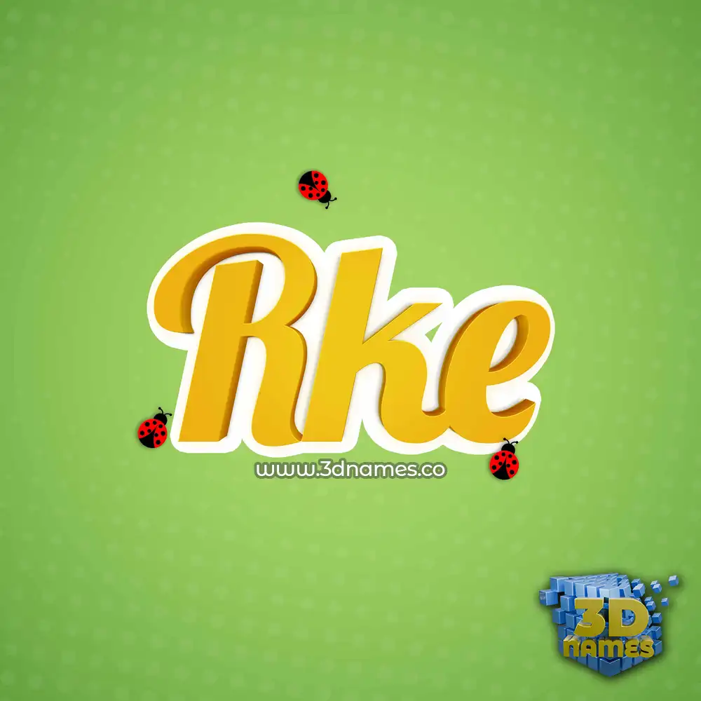 rke in Ladybugs style - 3D name wallpaper