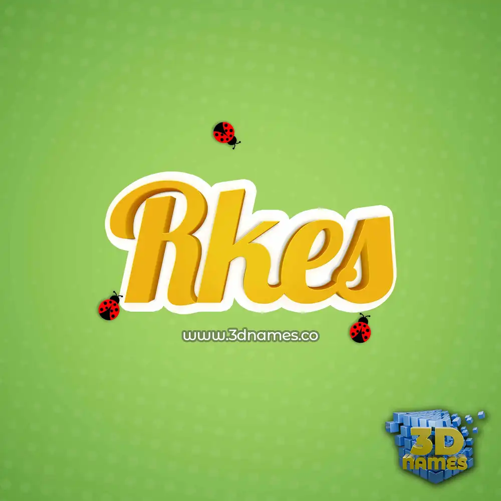 rkes in Ladybugs style - 3D name wallpaper