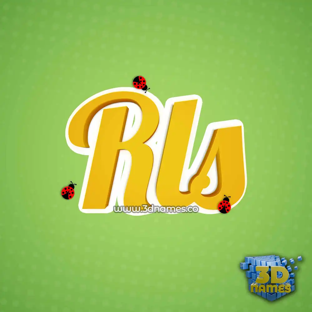 rls in Ladybugs style - 3D name wallpaper