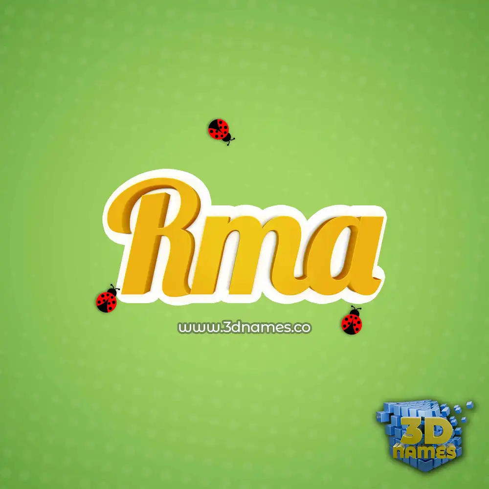 rma in Ladybugs style - 3D name wallpaper