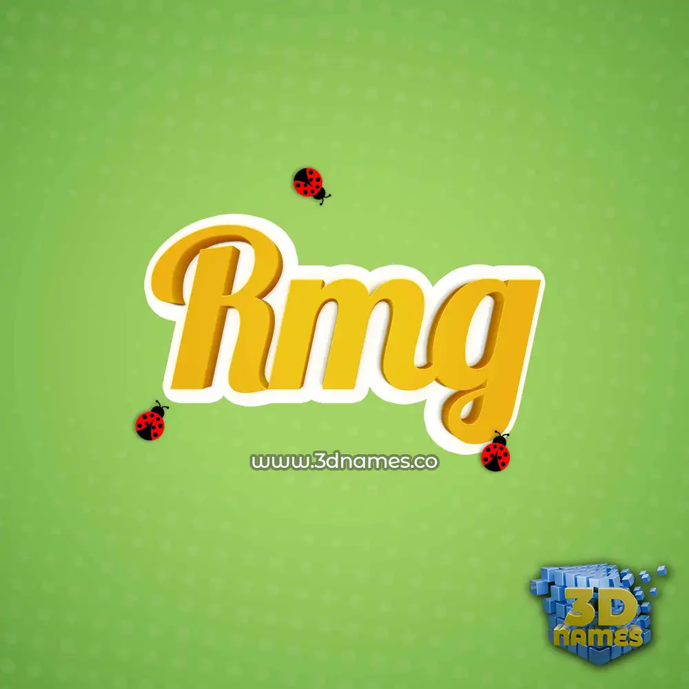 rmg in Ladybugs style - 3D name wallpaper