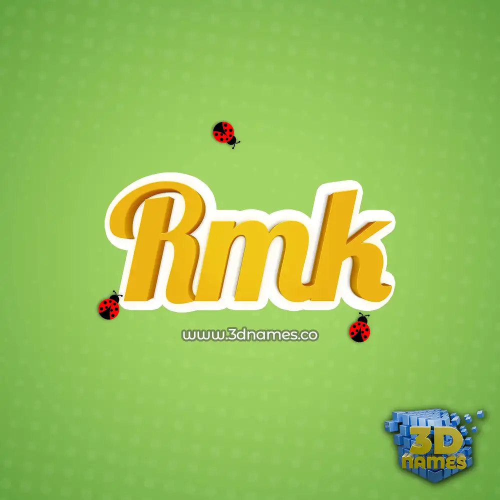 rmk in Ladybugs style - 3D name wallpaper