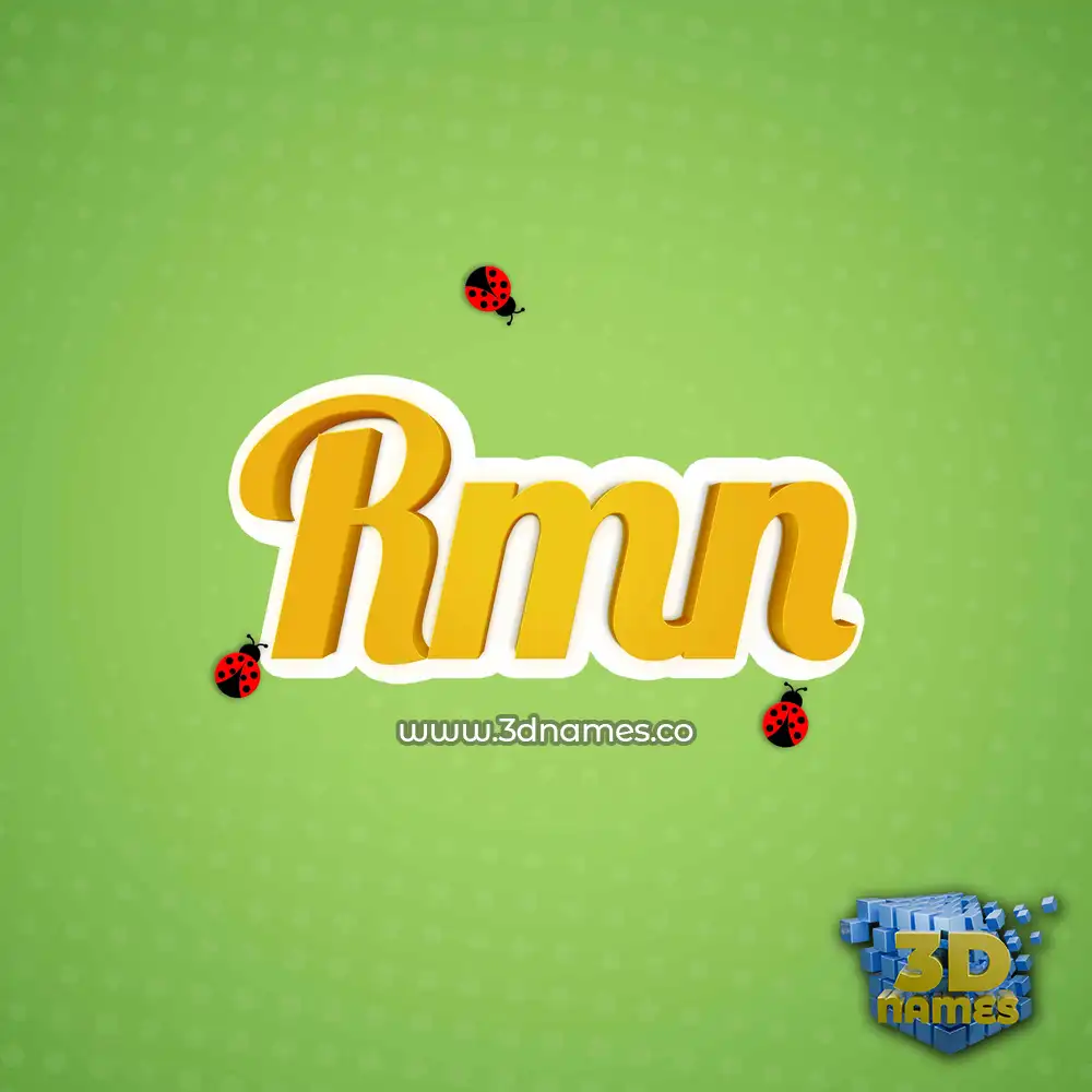 rmn in Ladybugs style - 3D name wallpaper