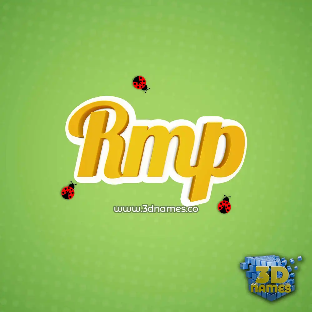rmp in Ladybugs style - 3D name wallpaper