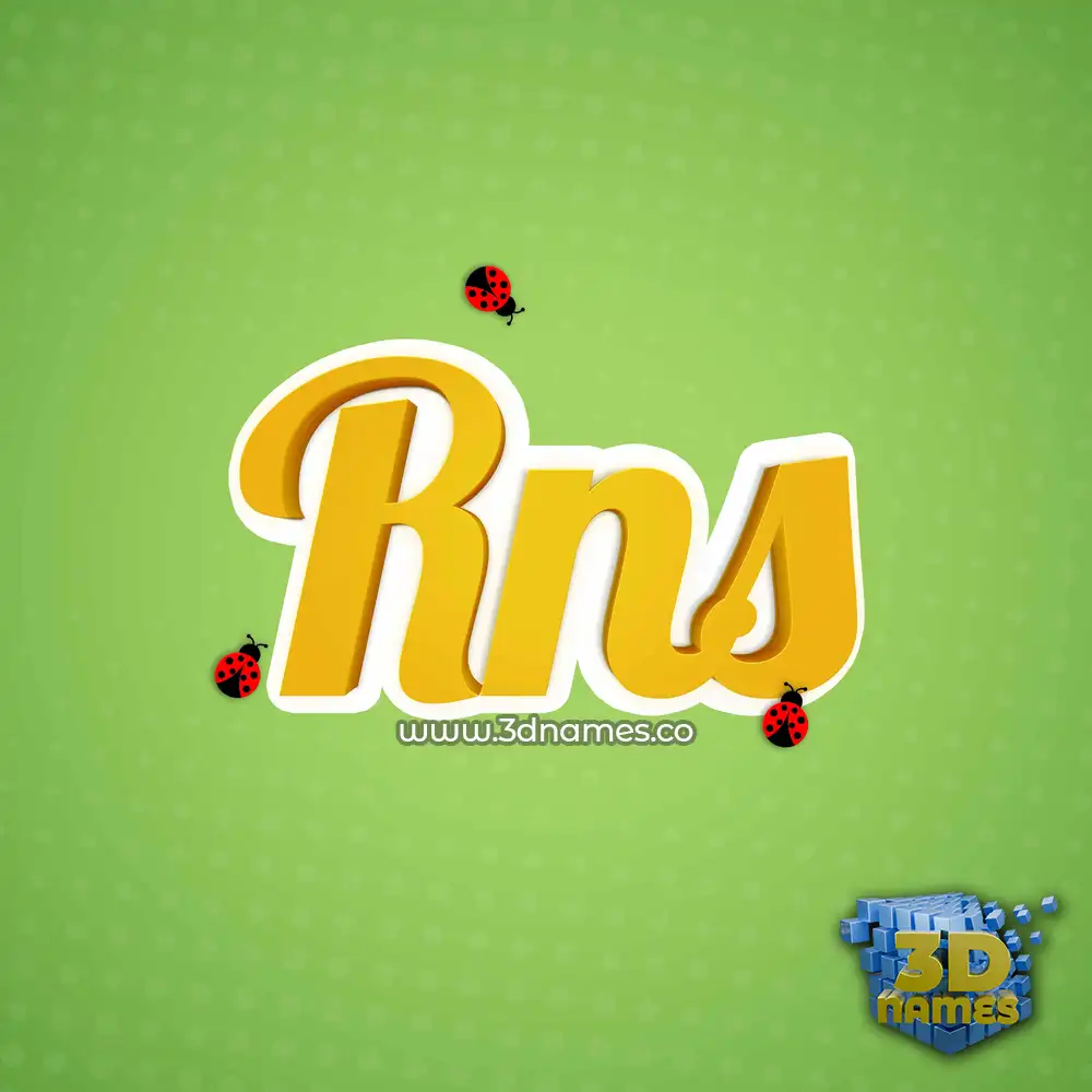 rns in Ladybugs style - 3D name wallpaper