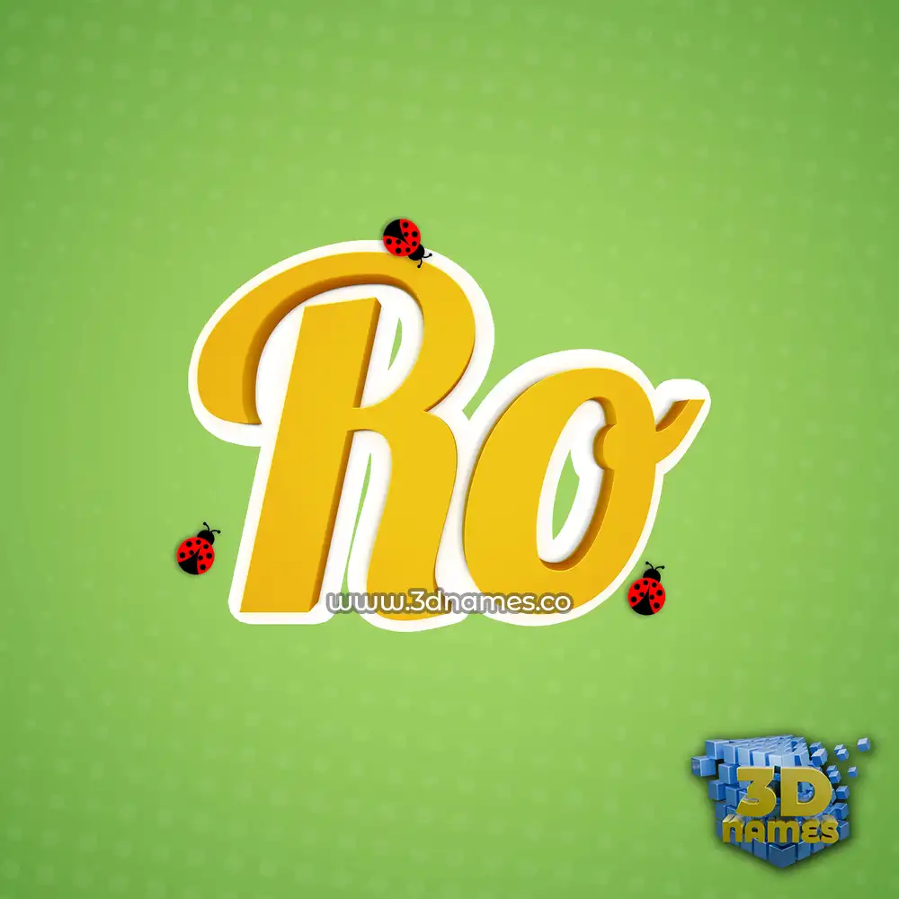 ro in Ladybugs style - 3D name wallpaper