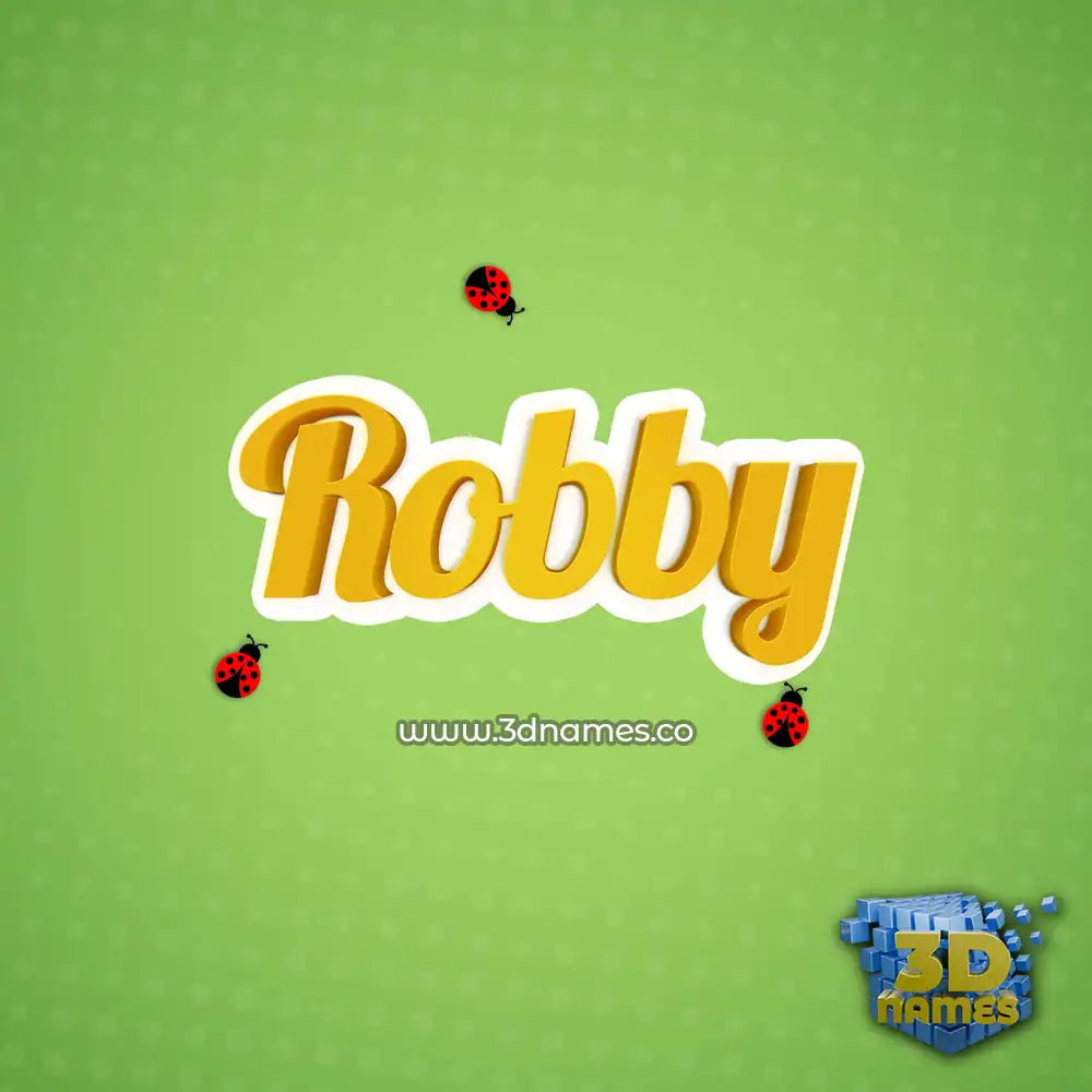 robby in Ladybugs style - 3D name wallpaper