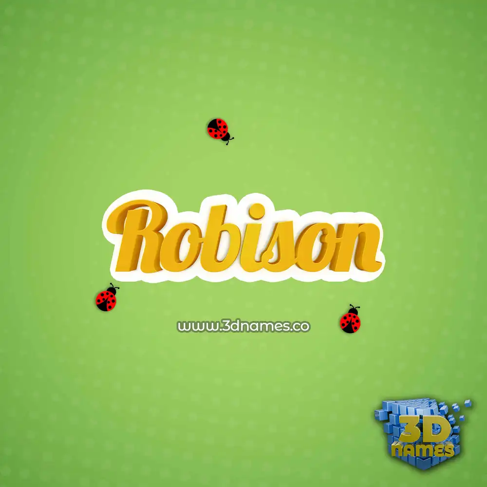 robison in Ladybugs style - 3D name wallpaper