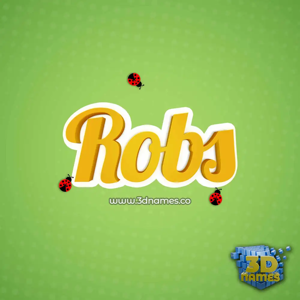 robs in Ladybugs style - 3D name wallpaper