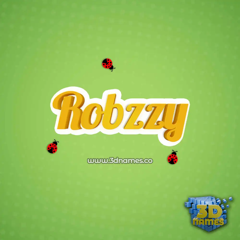 robzzy in Ladybugs style - 3D name wallpaper