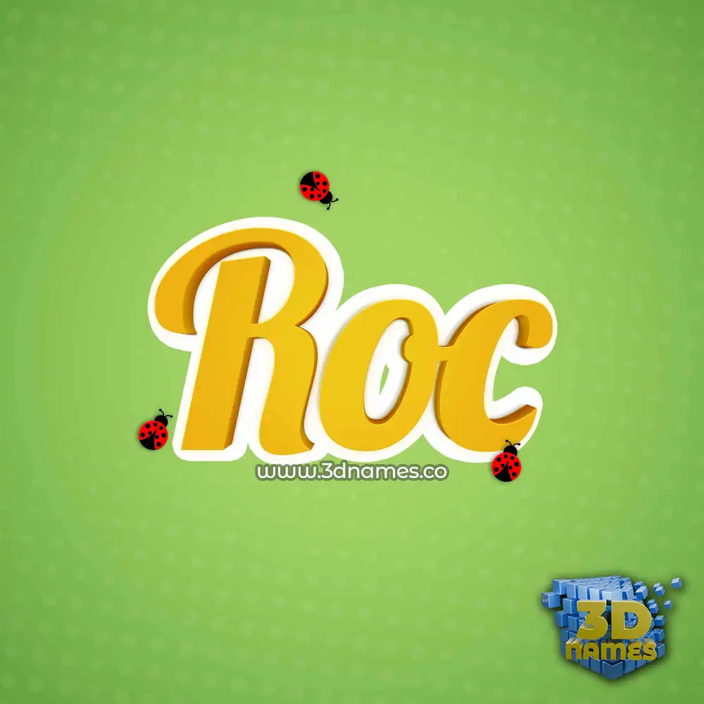 roc in Ladybugs style - 3D name wallpaper