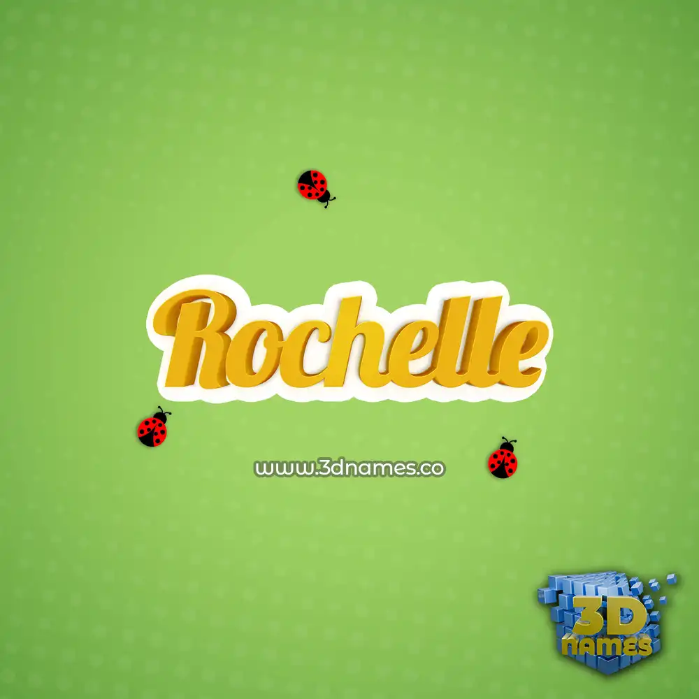 rochelle in Ladybugs style - 3D name wallpaper