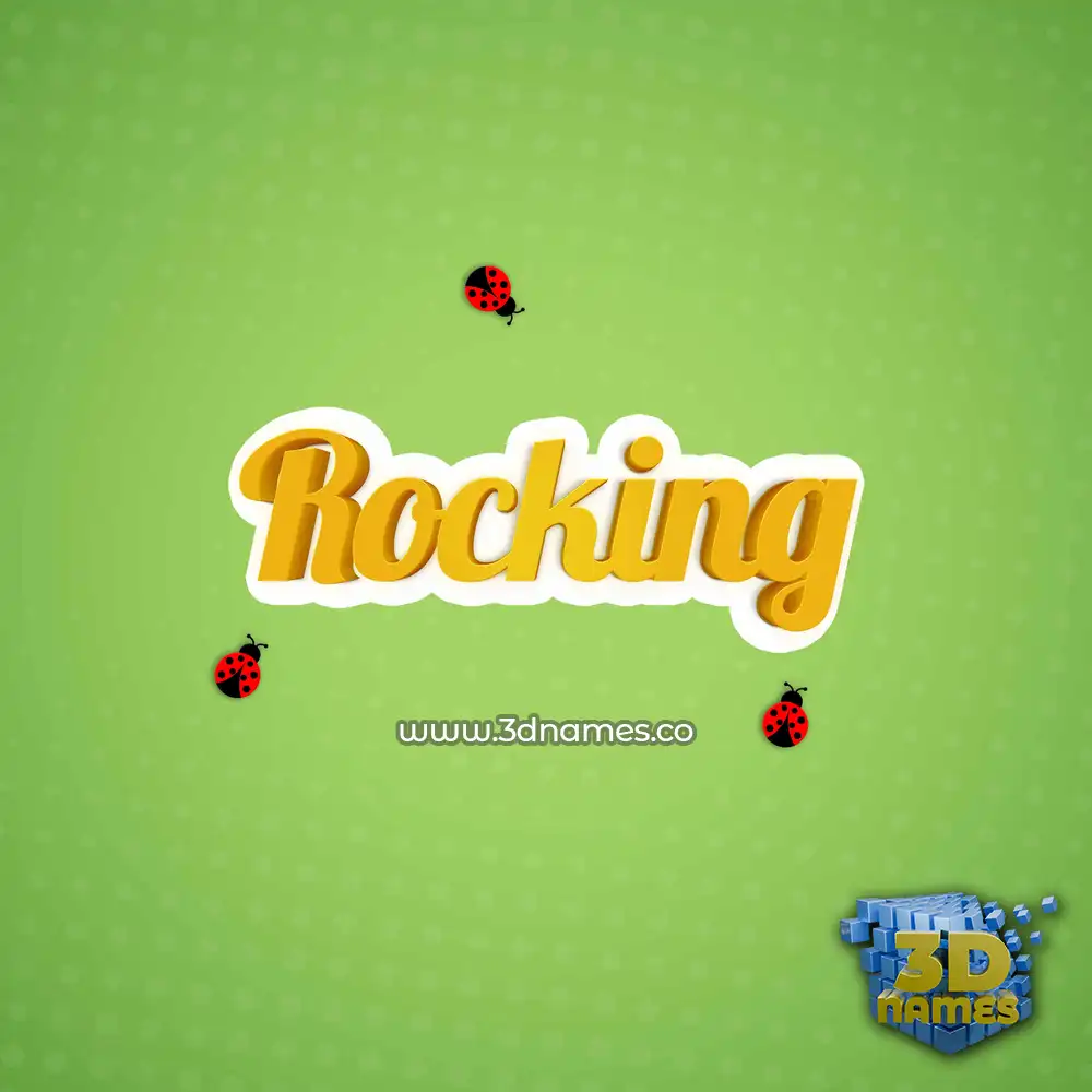 rocking in Ladybugs style - 3D name wallpaper