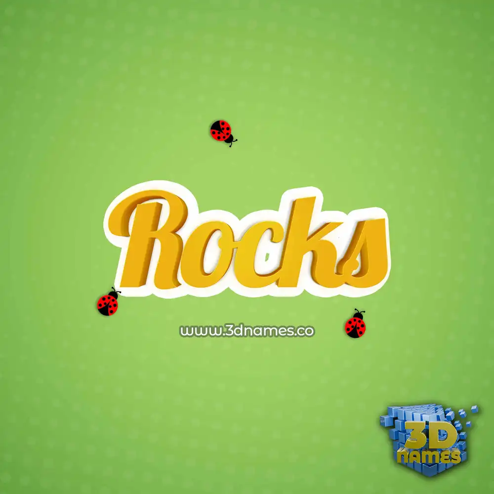 rocks in Ladybugs style - 3D name wallpaper