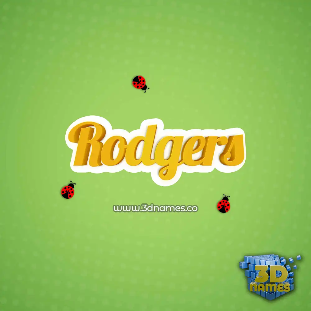 rodgers in Ladybugs style - 3D name wallpaper