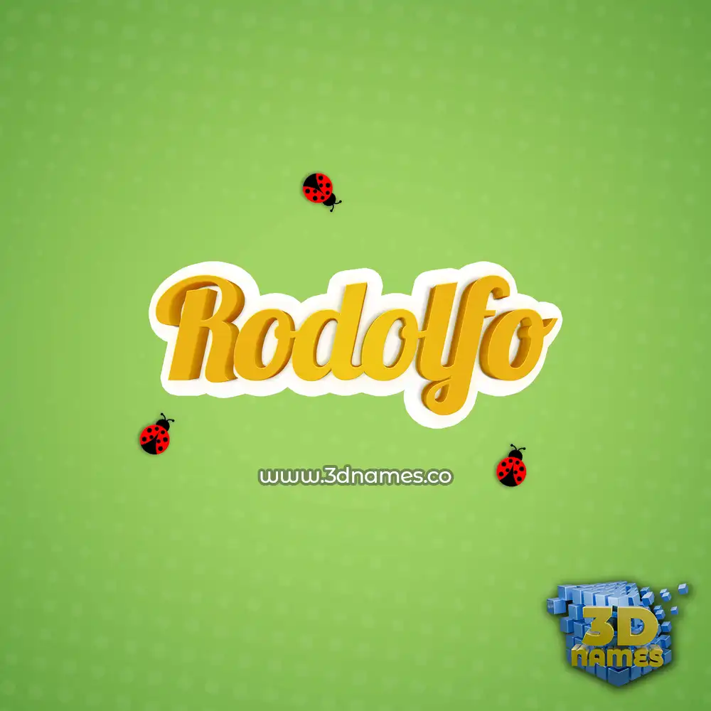 rodolfo in Ladybugs style - 3D name wallpaper