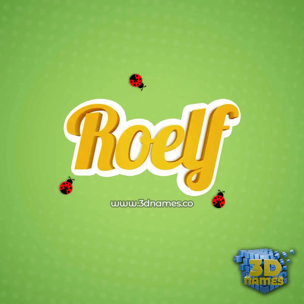 roelf in Ladybugs style - 3D name wallpaper