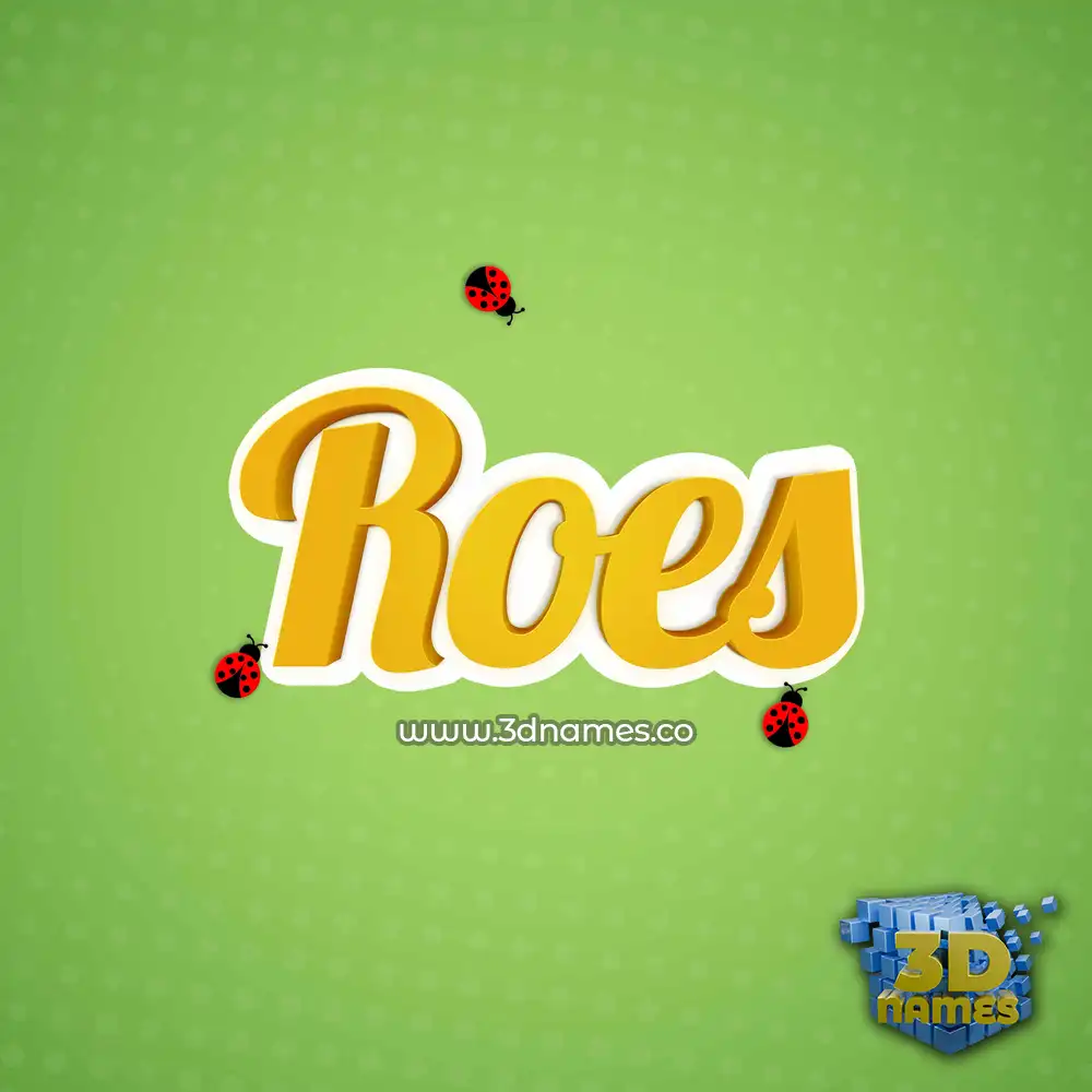 roes in Ladybugs style - 3D name wallpaper