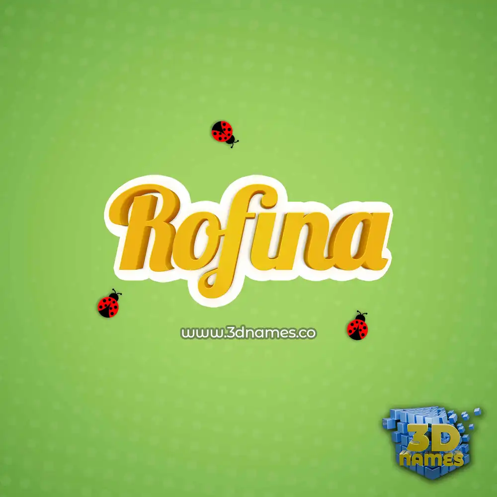 rofina in Ladybugs style - 3D name wallpaper