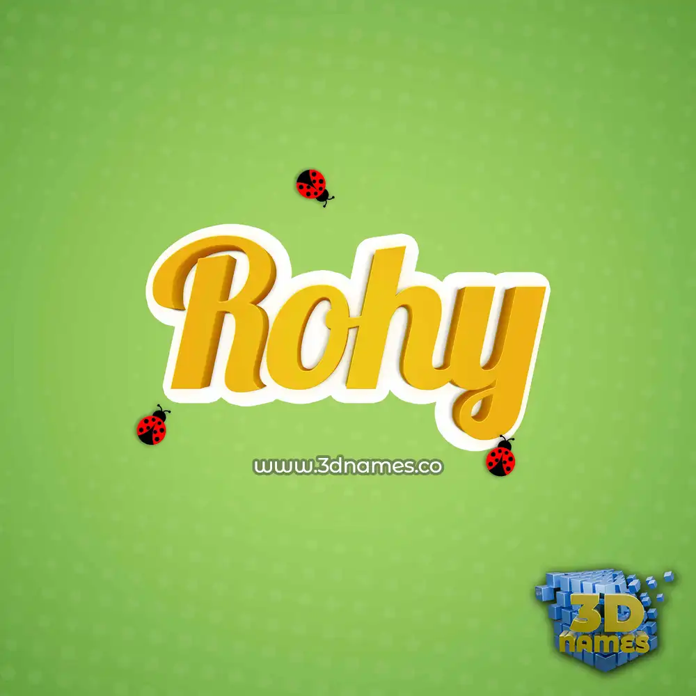 rohy in Ladybugs style - 3D name wallpaper