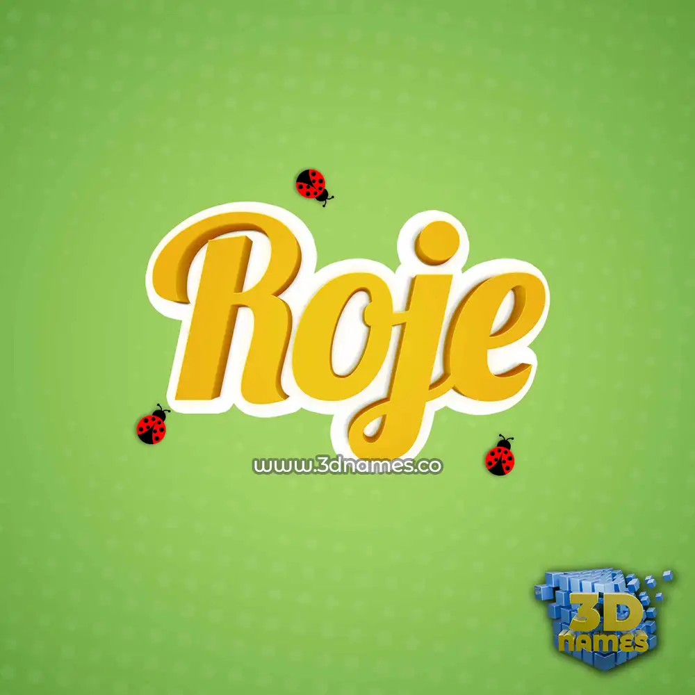 roje in Ladybugs style - 3D name wallpaper